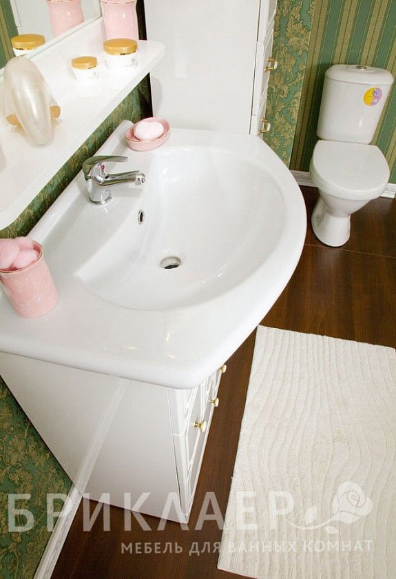 Комплект мебели для ванной Лаура 75 Белая