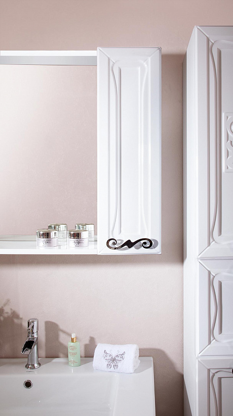 Комплект мебели для ванной Адель 105 Белый глянец раковина Оскар 2