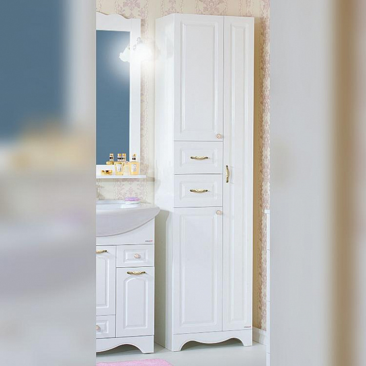 Шкаф-пенал для ванной Анна 52 Белый