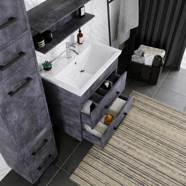 Комплект мебели для ванной Чили 70 цемент Фостер