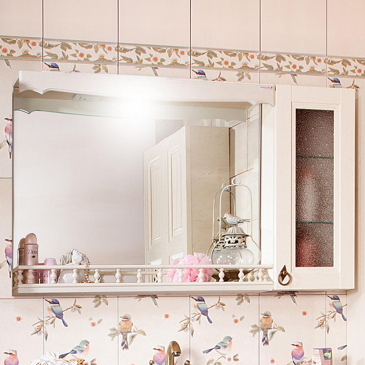 Зеркало со шкафчиком для ванной комнаты 50 см