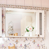 Зеркало для ванной Кантри 105 Бежевый дуб прованс с ящиком