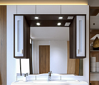 Зеркало для ванной Бали 120 Венге/белый глянец
